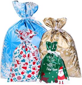 img 4 attached to 🎁 30PCS BESTOYARD Christmas Bags - Assorted Styles for Xmas Gift Wrapping and Package Presentation