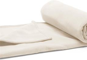 img 1 attached to 🛏️ Full/Queen Ivory Vellux Blanket - Soft, Warm, Insulated, Pet-Friendly - Ideal for Home Beds & Sofas - Original Quality