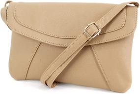 img 3 attached to Felice Leather Envelope Crossbody Shoulder Women's Handbags and Wallets in Satchel Styles