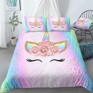 enchanting unicorn rainbow printed bedding for kids' home store logo