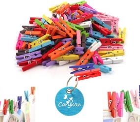 img 2 attached to Carykon Colorful Natural Clothespin Assorted