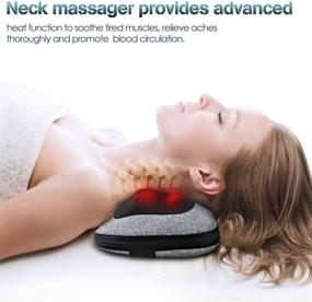 img 3 attached to 🔥 VIKTOR JURGEN Back & Neck Massager with Heat - Full Body Muscle Relief with Shiatsu and Deep Kneading Massage at Home and Car