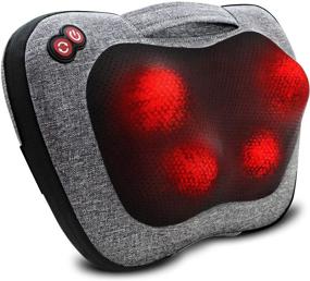 img 4 attached to 🔥 VIKTOR JURGEN Back & Neck Massager with Heat - Full Body Muscle Relief with Shiatsu and Deep Kneading Massage at Home and Car