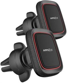 img 4 attached to 2-Pack Magnetic Car Phone Mount with Strong Magnets | Apps2car Magnetic Phone Holder for Car Air Vent | Adjustable Secure Tightening System