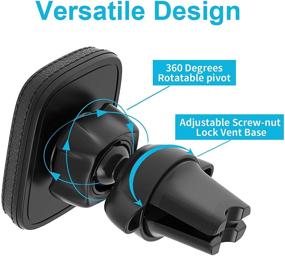 img 1 attached to 2-Pack Magnetic Car Phone Mount with Strong Magnets | Apps2car Magnetic Phone Holder for Car Air Vent | Adjustable Secure Tightening System