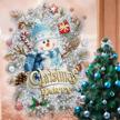 christmas glitter snowman decoration supplies logo