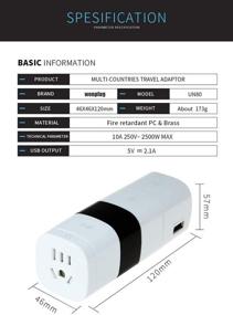 img 1 attached to Универсальный адаптер для международных стран США и Швейцария