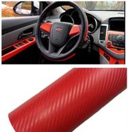 transform your car with silence shopping 3d carbon fiber vinyl wrap - red, 127x30cm roll film sticker decal logo