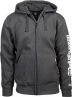 timberland pro full zip sweatshirt charcoal logo