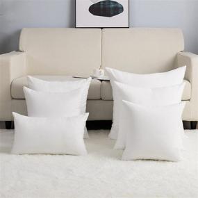 img 1 attached to Lipo Linen Blend Throw Pillow Covers - Set of 2, 20x20 Inch Decorative Euro Cushion Cases, Soft Home Decor for Couch, Bed, Sofa, Bedroom, Car - White Color