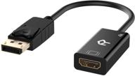 🖥️ улучшите визуальный опыт с помощью адаптера rankie displayport (dp) to hdmi - 4k разрешение и аудио конвертер (черный). логотип