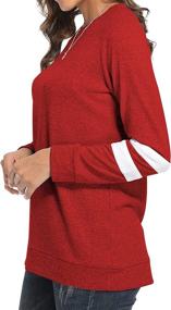 img 2 attached to 👚 Long Sleeve Women's Makamaka Shirts: Crewneck Sweatshirts, Sweaters, and Tunic Blouses for Optimal Style and Comfort