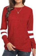 👚 long sleeve women's makamaka shirts: crewneck sweatshirts, sweaters, and tunic blouses for optimal style and comfort logo