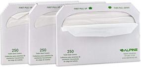 img 1 attached to Alpine Industries Flushable Disposable Toilet Seat Covers - 750 Sheets Total - Bundle of 3 Boxes