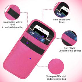 img 2 attached to 📱 Hot Pink Cell Phone Faraday Bag RFID, Key FOB, GPS, UHF, IP Trace Blocking Privacy Sleeve