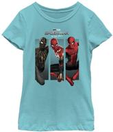 🕷️ marvel spider man spidey poster medium girls' clothing: trendy tops, tees & blouses logo