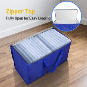 img 1 attached to 📦 TICONN 6 Pack Extra Large Moving Bags: Zippered & Carrying Handles, Heavy-Duty Storage Tote for Efficient Space Saving during Moves