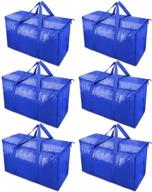 📦 ticonn 6 pack extra large moving bags: zippered & carrying handles, heavy-duty storage tote for efficient space saving during moves logo