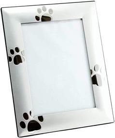 img 1 attached to Cherish Memories with the Skyway Puppy Dog Paw Print Pet Photo Picture Frame - Silver, 5 x 7