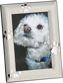 img 4 attached to Cherish Memories with the Skyway Puppy Dog Paw Print Pet Photo Picture Frame - Silver, 5 x 7