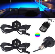 🚤 nbwdy rgb led boat drain plug underwater light - long-lasting 9w/12v, 50000hr lifespan for garber-fishing, swimming, diving - 1/2" npt - pack of 2 with 4key rf remote controller логотип