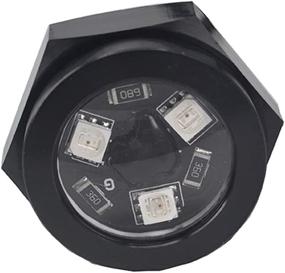 img 1 attached to 🚤 NBWDY RGB LED Boat Drain Plug Underwater Light - Long-lasting 9W/12V, 50000hr Lifespan for Garber-Fishing, Swimming, Diving - 1/2" NPT - Pack of 2 with 4key RF Remote Controller