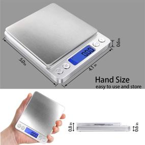 img 2 attached to 🔢 Fuzion Mini Digital Kitchen Weight Scale - 500g/ 0.01g, for Jewelry, Food, Nutritional Intake - LCD Display, Tare Function, Battery included