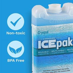 img 1 attached to Cryopak Hard Shell Reusable Ice Packs (Pack of 4) - Small and Durable Cooling Solution