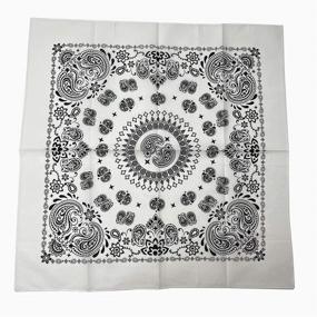 img 1 attached to 🧣 Stylish Paisley Multifunctional Handkerchief in Red - Ideal for Men's Fashion, Accessories, and More