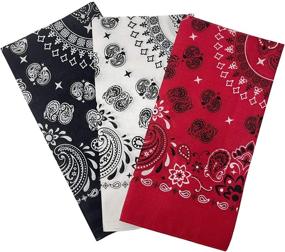 img 3 attached to 🧣 Stylish Paisley Multifunctional Handkerchief in Red - Ideal for Men's Fashion, Accessories, and More