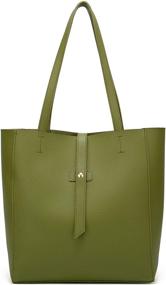 img 4 attached to 👜 Dreubea Leather Shoulder Handbag: Stylish Women's Satchel for Totes with Wallets