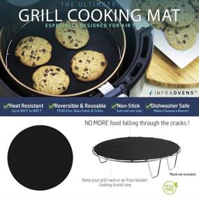 img 1 attached to 🍟 Versatile Air Fryer Mats: Compatible with Costzon, GoWise USA, Chefman, Posame, Bella, Black & Decker, Hamilton Beach, BCP +More | Airfryer Basket Accessories for Easy Cooking!