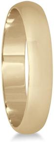 img 3 attached to Domed Wedding Band Yellow Gold