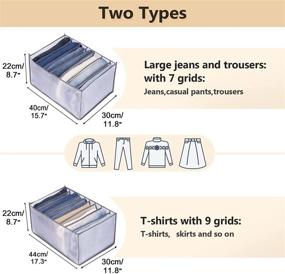 img 1 attached to Revamped Wardrobe Clothes Organizer: TIGARI Organizer for Efficient Clothes Storage - 7 Grids