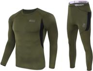 🧥 midweight sport long johns thermal underwear set - winter hunting gear - base layer bottom and top logo