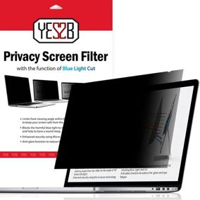 img 2 attached to 👁️ YES2B 13.3 Inch Laptop Privacy Screen Filter for Widescreen Display - Computer Monitor Notebook Anti-Spy, Anti-Blue Light and Anti-Glare Protector Made in Korea (16:10 Ratio)