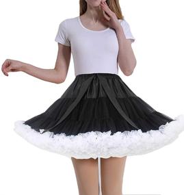 img 1 attached to 👗 TaoQi Womens Bubble Skirt Pettiskirt Tutu: Fluffy Ball Gown Petticoat