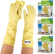 🧤 long-lasting dishwashing gloves: made with natural rubber latex logo