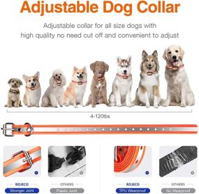 img 1 attached to 🐶 ROJECO Dog Training Collar: Waterproof Rechargeable Shock Collar with 3300FT Remote, 3 Training Modes - Beep, Vibration, and Shock, for Large Medium Small Dogs