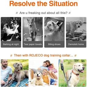 img 3 attached to 🐶 ROJECO Dog Training Collar: Waterproof Rechargeable Shock Collar with 3300FT Remote, 3 Training Modes - Beep, Vibration, and Shock, for Large Medium Small Dogs