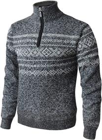 img 4 attached to 👕 Patterned Sweaters for Men: Light Pullover Fleeces in T-Shirts & Tanks