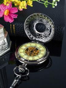 img 2 attached to Discover the Timeless Charm: Steampunk Vintage Luminous Skeleton Mechanical