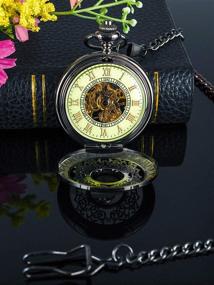 img 1 attached to Discover the Timeless Charm: Steampunk Vintage Luminous Skeleton Mechanical