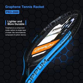 img 3 attached to 🎾 OPPUM Adult 27" Graphite 100% Full Carbon Pro Tennis Racket - 360 Super Light Speed Team Match Racquet for Professionals and Training