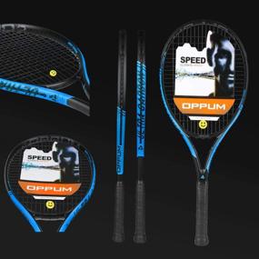 img 1 attached to 🎾 OPPUM Adult 27" Graphite 100% Full Carbon Pro Tennis Racket - 360 Super Light Speed Team Match Racquet for Professionals and Training