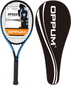 img 4 attached to 🎾 OPPUM Adult 27" Graphite 100% Full Carbon Pro Tennis Racket - 360 Super Light Speed Team Match Racquet for Professionals and Training