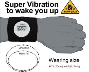img 1 attached to ⌚ Silent Alarm Wristband - CoolFire Vibrating Alarm Clock. Vibration Alarm Watch for Sleepers. Silent Wrist Shock Alarm Clock, USB Charging. Smart Alarm Bracelet (Black)