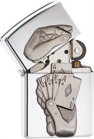 img 3 attached to 🔥 High Polish Chrome Zippo Trick Pocket Poker Lighter