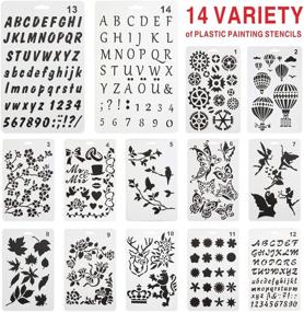img 2 attached to Enhance Your Home with the 22 PCS Large Welcome Sign Stencils Set for Painting on Wood and Beyond