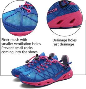 img 3 attached to RUNMAXX Outdoor Sneakers: Men's Hiking and Women's 👟 Fishing Aqua Water Shoes for Quick Drying, Ventilated Barefoot Experience